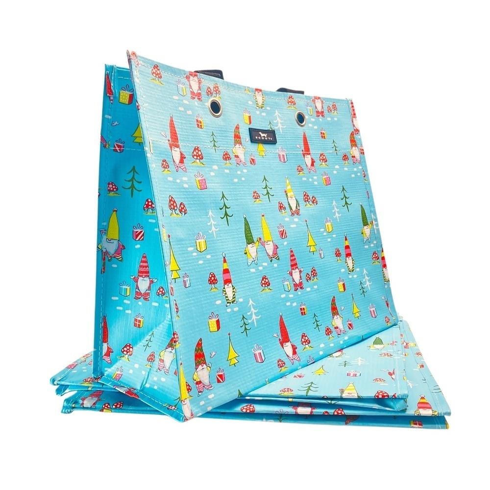 SCOUT Large Size Reusable Gift Bag (Set of 3) in Gnome for the Holidays - Picture 2 of 6